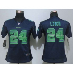 nike women nfl jerseys seattle seahawks #24 marshawn lynch blue[Strobe Limited]