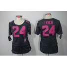 nike women nfl jerseys seattle seahawks #24 marshawn lynch dk.grey[breast cancer awareness]