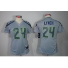 nike women nfl jerseys seattle seahawks #24 marshawn lynch grey[nike limited]