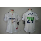 nike women nfl jerseys seattle seahawks #24 marshawn lynch white[2012 fem fan]