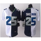 nike women nfl jerseys seattle seahawks #25 sherman blue-white[nike split]