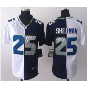 nike women nfl jerseys seattle seahawks #25 sherman blue-white[nike split]