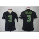 nike women nfl jerseys seattle seahawks #3 wilson black[nike impact limited]