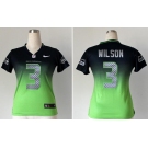 nike women nfl jerseys seattle seahawks #3 wilson blue-green[nike drift fashion][second version]