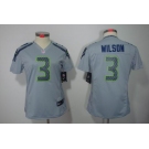 nike women nfl jerseys seattle seahawks #3 wilson grey[nike limited]