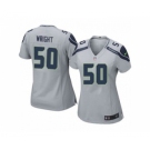 nike women nfl jerseys seattle seahawks #50 wright grey[nike]