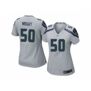nike women nfl jerseys seattle seahawks #50 wright grey[nike]