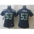 nike women nfl jerseys seattle seahawks #53 smith blue[nike]