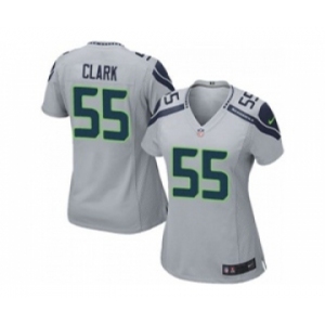 nike women nfl jerseys seattle seahawks #55 frank clark grey[nike]