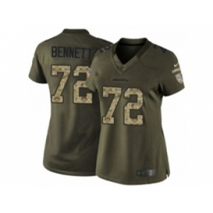 nike women nfl jerseys seattle seahawks #72 bennett army green[nike Limited Salute To Service]