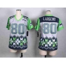 nike women nfl jerseys seattle seahawks #80 largent noble fashion[2015 Elite]