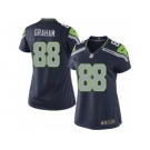 nike women nfl jerseys seattle seahawks #88 graham blue[nike]