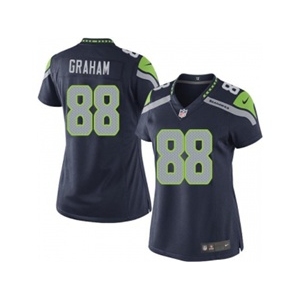 nike women nfl jerseys seattle seahawks #88 graham blue[nike]