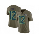 Youth Nike Seattle Seahawks 12th Fan Limited Olive 2017 Salute to Service NFL Jersey