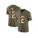 Youth Nike Seattle Seahawks 12th Fan Limited Olive Gold 2017 Salute to Service NFL Jersey