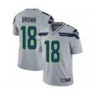 Youth Nike Seattle Seahawks #18 Jaron Brown Grey Alternate Vapor Untouchable Elite Player NFL Jersey