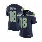 Youth Nike Seattle Seahawks #18 Jaron Brown Navy Blue Team Color Vapor Untouchable Elite Player NFL Jersey