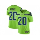 Youth Nike Seattle Seahawks #20 Rashaad Penny Green Stitched NFL Limited Rush Jersey