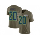 Youth Nike Seattle Seahawks #20 Rashaad Penny Olive Stitched NFL Limited 2017 Salute to Service Jersey