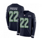 Youth Nike Seattle Seahawks #22 C. J. Prosise Limited Navy Blue Therma Long Sleeve NFL Jersey