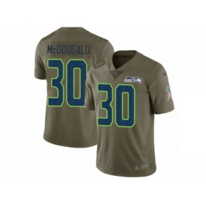 Youth Nike Seattle Seahawks #30 Bradley McDougald Limited Olive 2017 Salute to Service NFL Jersey