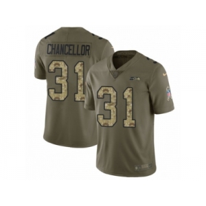 Youth Nike Seattle Seahawks #31 Kam Chancellor Limited Olive Camo 2017 Salute to Service NFL Jersey