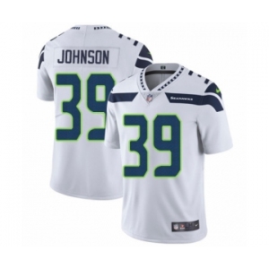Youth Nike Seattle Seahawks #39 Dontae Johnson White Vapor Untouchable Limited Player NFL Jersey