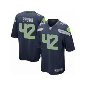 Youth Nike Seattle Seahawks #42 Arthur Brown Game Steel Blue Team Color NFL Jersey