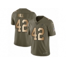 Youth Nike Seattle Seahawks #42 Delano Hill Limited Olive Gold 2017 Salute to Service NFL Jersey