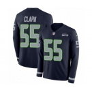 Youth Nike Seattle Seahawks #55 Frank Clark Limited Navy Blue Therma Long Sleeve NFL Jersey