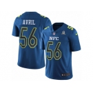 Youth Nike Seattle Seahawks #56 Cliff Avril Limited Blue 2017 Pro Bowl NFL Jersey