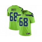 Youth Nike Seattle Seahawks #68 Justin Britt Vapor Untouchable Limited Green NFL Jersey