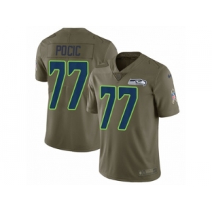 Youth Nike Seattle Seahawks #77 Ethan Pocic Limited Olive 2017 Salute to Service NFL Jersey