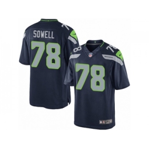 Youth Nike Seattle Seahawks #78 Bradley Sowell Limited Steel Blue Team Color NFL Jersey