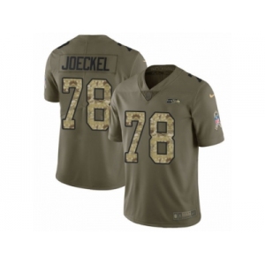 Youth Nike Seattle Seahawks #78 Luke Joeckel Limited Olive Camo 2017 Salute to Service NFL Jersey