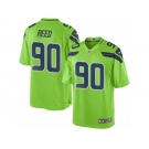 Youth Nike Seattle Seahawks #90 Jarran Reed Limited Green Rush NFL Jersey