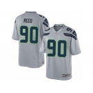 Youth Nike Seattle Seahawks #90 Jarran Reed Limited Grey Alternate NFL Jersey