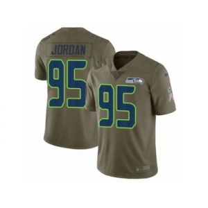 Youth Nike Seattle Seahawks #95 Dion Jordan Limited Olive 2017 Salute to Service NFL Jersey