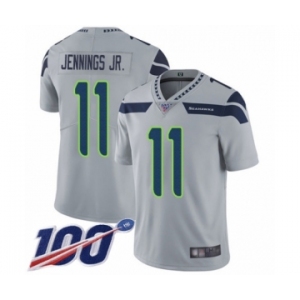 Youth Seattle Seahawks #11 Gary Jennings Jr. Grey Alternate Vapor Untouchable Limited Player 100th Season Football Jersey