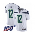 Youth Seattle Seahawks 12th Fan White Vapor Untouchable Limited Player 100th Season Football Jersey