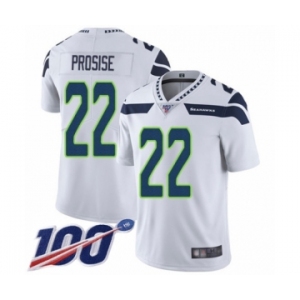 Youth Seattle Seahawks #22 C. J. Prosise White Vapor Untouchable Limited Player 100th Season Football Jersey