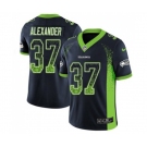 Youth Seattle Seahawks #37 Shaun Alexander Limited Navy Blue Rush Drift Fashion Football Jersey