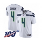 Youth Seattle Seahawks #4 Michael Dickson White Vapor Untouchable Limited Player 100th Season Football Jersey