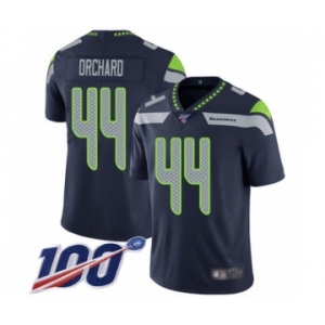 Youth Seattle Seahawks #44 Nate Orchard Navy Blue Team Color Vapor Untouchable Limited Player 100th Season Football Jersey