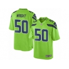 Youth Seattle Seahawks #50 K.J. Wright Green Color Rush Limited Jersey