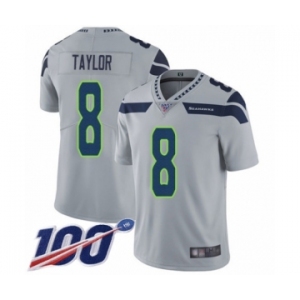 Youth Seattle Seahawks #8 Jamar Taylor Grey Alternate Vapor Untouchable Limited Player 100th Season Football Jersey