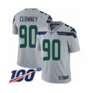 Youth Seattle Seahawks #90 Jadeveon Clowney Grey Alternate Vapor Untouchable Limited Player 100th Season Football Jersey