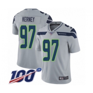 Youth Seattle Seahawks #97 Patrick Kerney Grey Alternate Vapor Untouchable Limited Player 100th Season Football Jersey