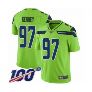 Youth Seattle Seahawks #97 Patrick Kerney Limited Green Rush Vapor Untouchable 100th Season Football Jersey