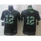 nike youth nfl jerseys seattle seahawks #12 fan black[nike united sideline]